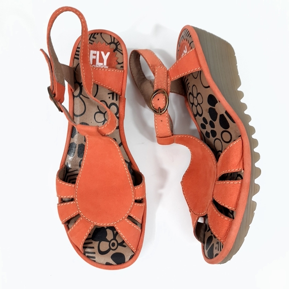 fly london orange sandals